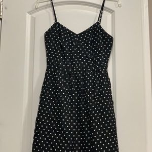 J. Crew Black and White Polka Dot Sun Dress